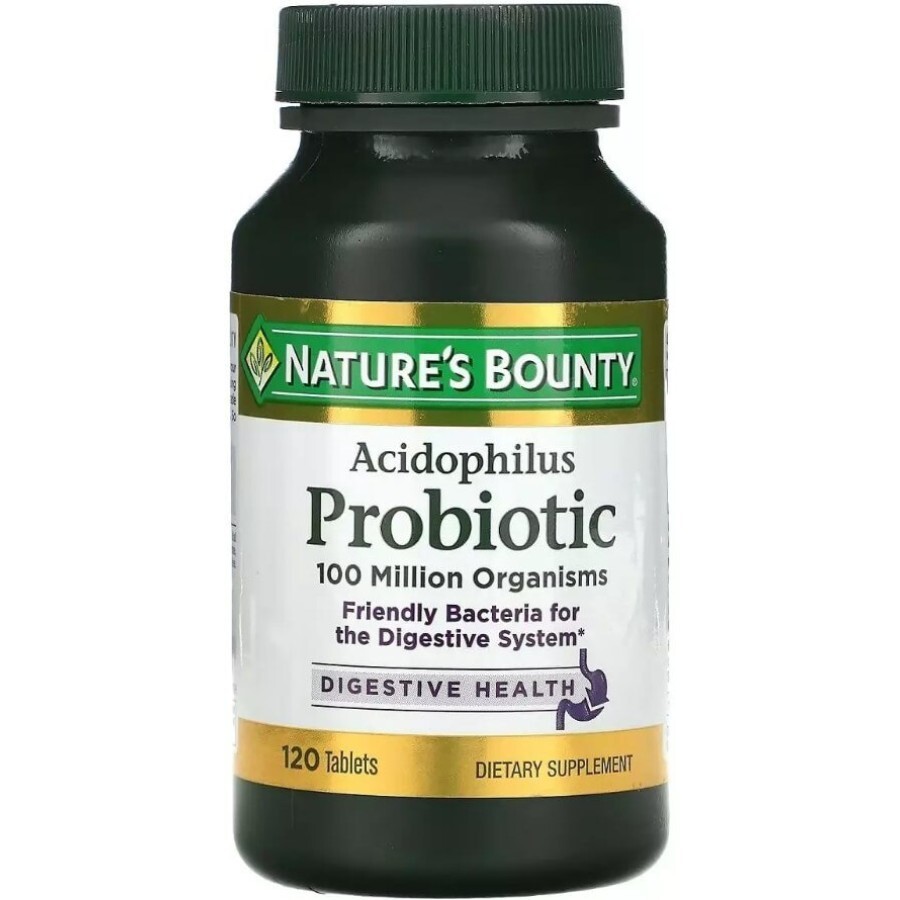 Пробіотик з ацидофільними лактобактеріями, Acidophilus Probiotic, Nature's Bounty, 120 таблеток: ціни та характеристики