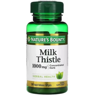 Расторопша 1000 мг, Milk Thistle, Nature's Bounty, 50 гелевых капсул