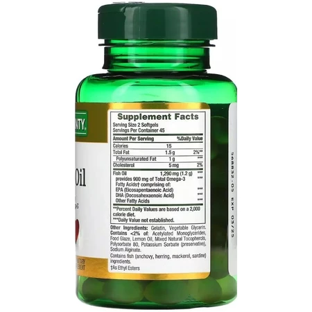 Рыбий жир без запаха, 1290 мг, Odor-Less Mini Fish Oil, Nature's Bounty, 90 гелевых капсул: цены и характеристики