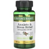 Снятие тревоги и напряжения с ашвагандой, Anxiety & Stress Relief, Ashwagandha KSM-66, Nature's Bounty, 50 таблеток