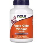Яблучний оцет, 450 мг, Apple Cider Vinegar, Now Foods, 180 вегетаріанських капсул: ціни та характеристики