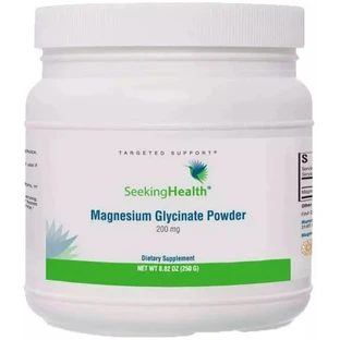 Магний глицинат в порошке, 200 мг, Magnesium Glycinate Powder, Seeking Health, 187,5 гр