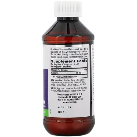 Мелатонін рідкий 2,5 мг, смак ягід, Liquid Melatonin, Natrol, 237 мл: ціни та характеристики