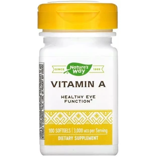 Витамин А 3000 мкг, Vitamin A, Nature's Way, 100 желатиновых капсул