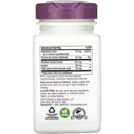 Стресс формула В-Комплекс, премиум-смесь, B-Stress Formula, Nature's Way, 100 вегетарианских капсул: цены и характеристики