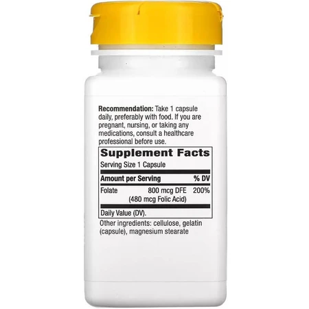 Фолат 800 мкг, Folate, Nature's Way, 100 капсул: цены и характеристики