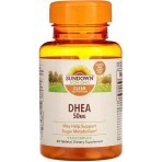 Дегідроепіандростерон, 50 мг, DHEA, Sundown Naturals, 60 таблеток: ціни та характеристики
