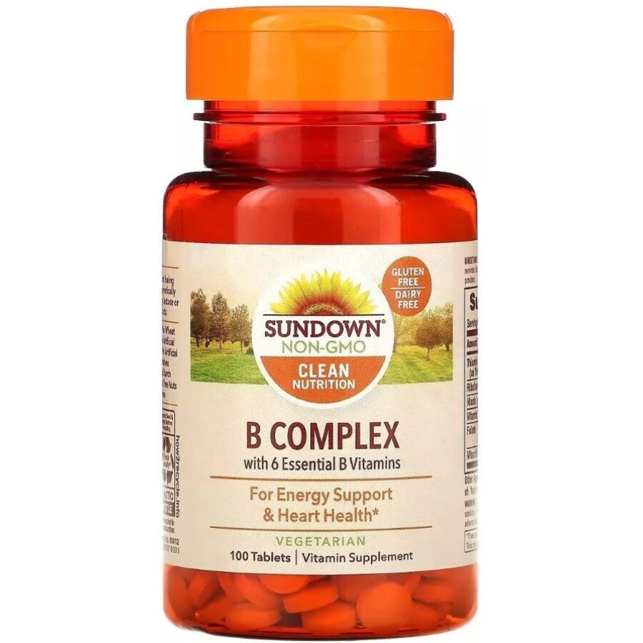 Комплекс вітамінів B, B-Complex, Sundown Naturals, 100 таблеток: ціни та характеристики