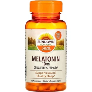 Мелатонін 10 мг, Melatonin, Sundown Naturals, 90 капсул