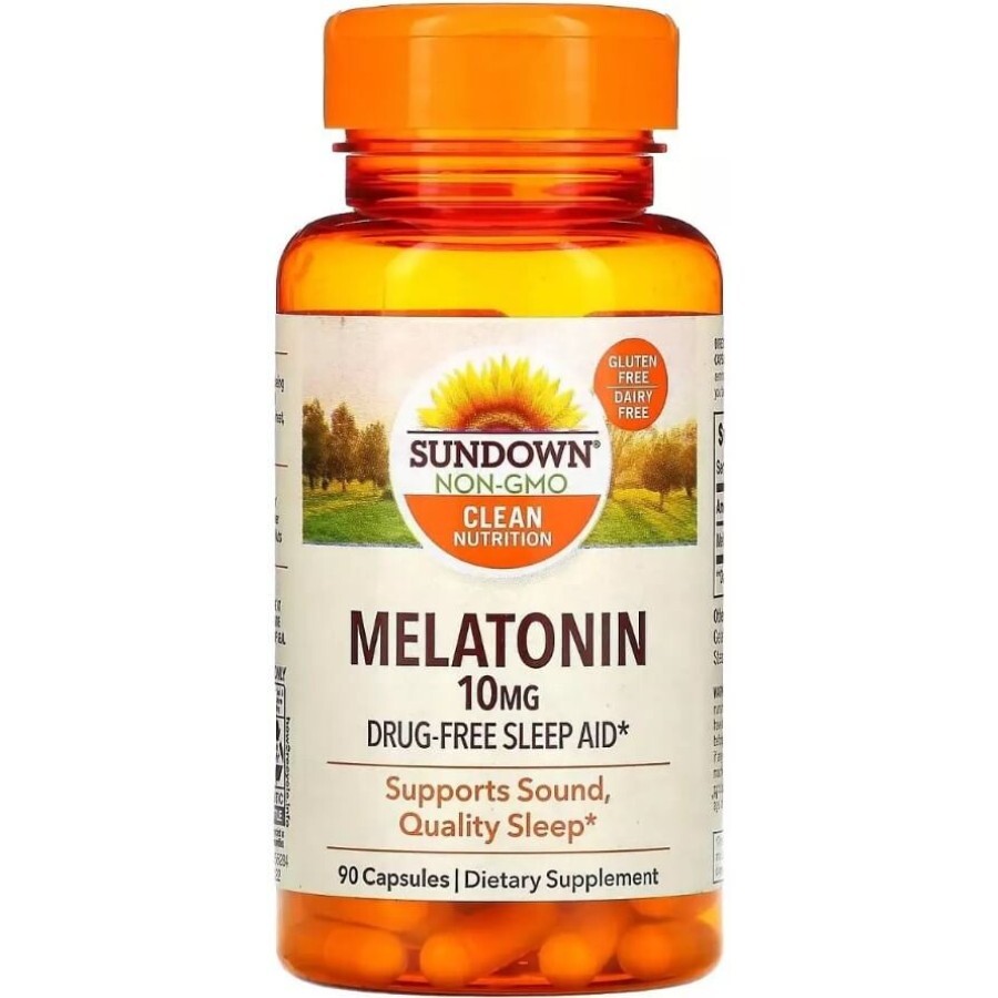 Мелатонин 10 мг, Melatonin, Sundown Naturals, 90 капсул: цены и характеристики