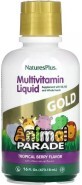 Жидкие Детские Мультивитамины, Тропический вкус, Animal Parade Gold, Natures Plus, 473 мл