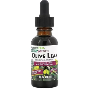 Листья оливы, экстракт в каплях без спирта, Olive Leaf, Natures Plus, 30 мл