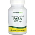 Пара-Аминобензойная Кислота пролонгированного действия (ПАБК), 1000 мг, PABA, Natures Plus, 60 таблеток