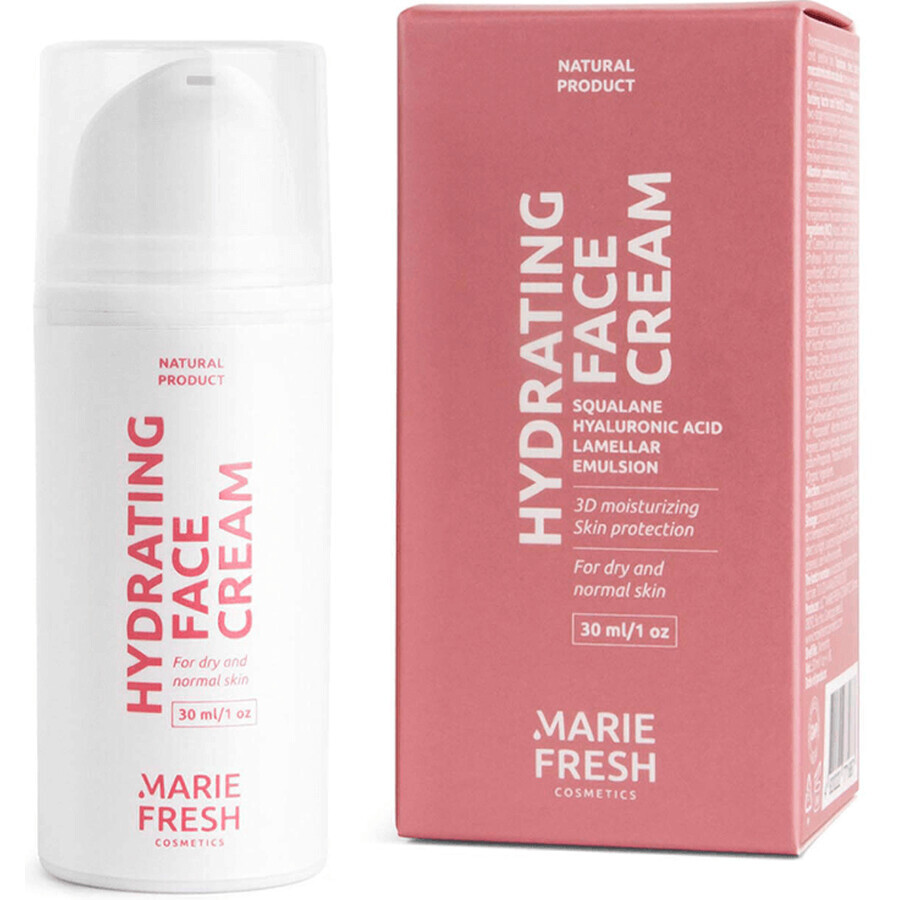 Крем для сухої та нормальної шкіри Marie Fresh (Марі Фреш) з гіалуроновою кислотою заспокоюючий, 30 мл: ціни та характеристики