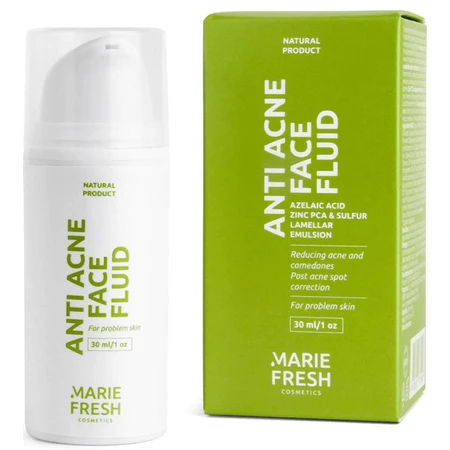 Крем-флюїд для сухої та нормальної та проблемної шкіри Marie Fresh (Марі Фреш) Анти-акне з азелаїновою кислотою, 30 мл: ціни та характеристики