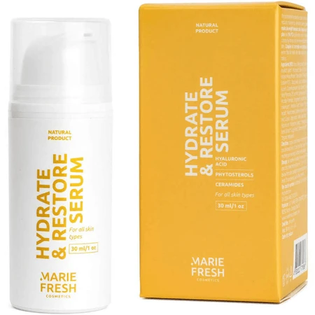 Сиворотка для обличчя Marie Fresh (Марі Фреш) відновлювальна та зволожувальна, 30 мл : ціни та характеристики