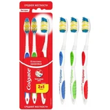 Зубная щетка Colgate Классика Здоровья многофункциональная средней жесткости, промоупаковка 2+1