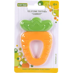Прорізувач дитячий Baby Team 4021 силіконовий Морквинка з 4-х місяців 1 шт 