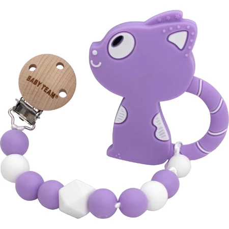 Прорезыватель детский Baby Team 4055 силиконовый с цепочкой с 4-х месяцев 1 шт: цены и характеристики