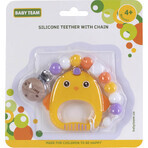 Прорезыватель детский Baby Team 4055 силиконовый с цепочкой с 4-х месяцев 1 шт: цены и характеристики
