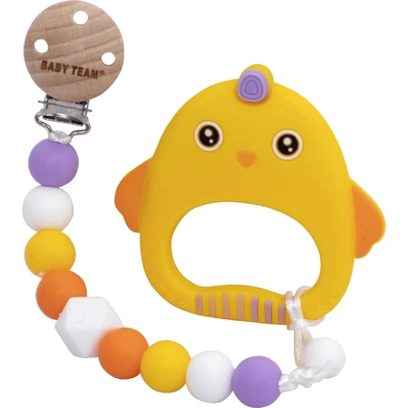 Прорезыватель детский Baby Team 4055 силиконовый с цепочкой с 4-х месяцев 1 шт: цены и характеристики