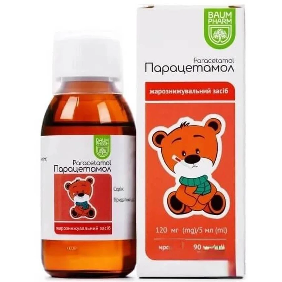 Парацетамол сироп для дітей Baum Pharm 120 мг/5 мл, 90 мл