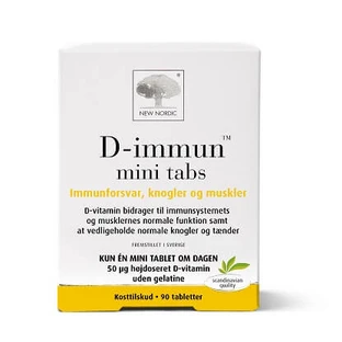 Витамины New Nordic D-Immun для иммунитета, костей и мышц мини таблетки, №90