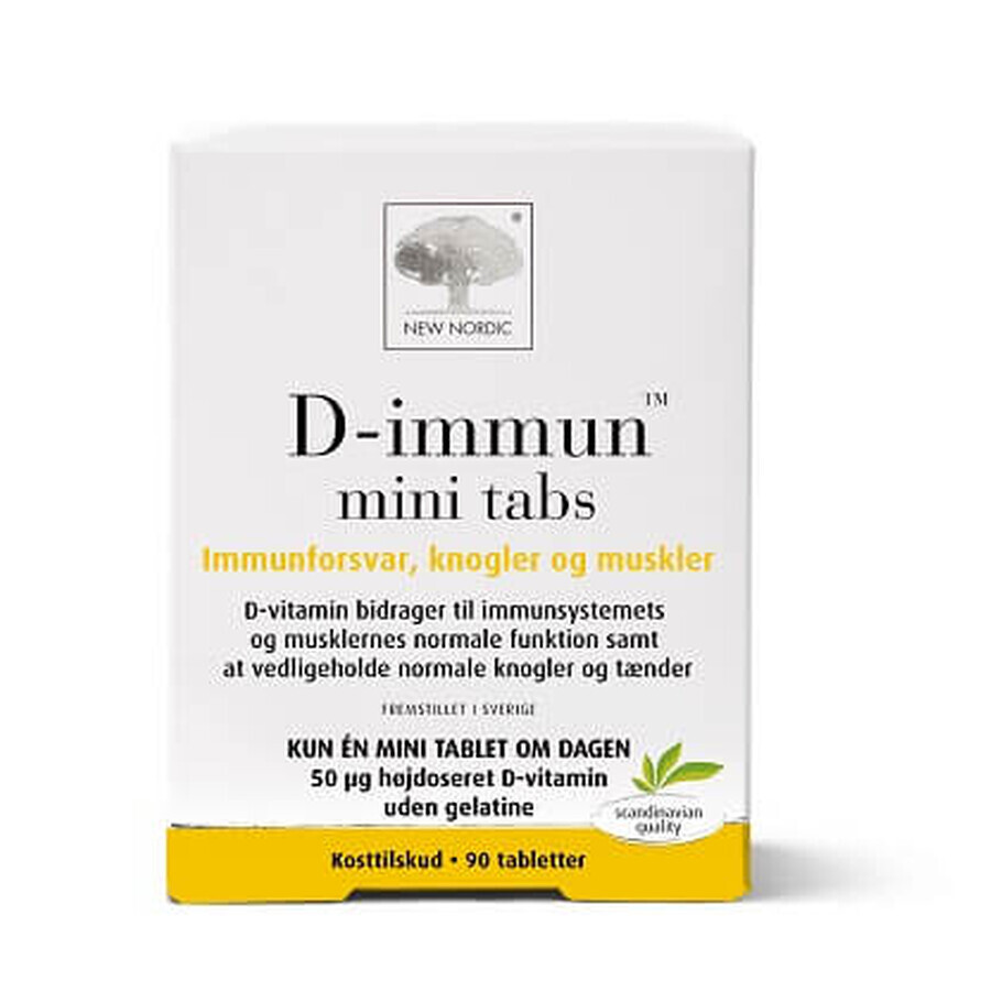 Витамины New Nordic D-Immun для иммунитета, костей и мышц мини таблетки, №90: цены и характеристики