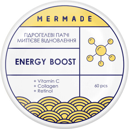 Патчі під очі Mermade вітамінізовані гідрогелеві Energy Boost 60 шт 