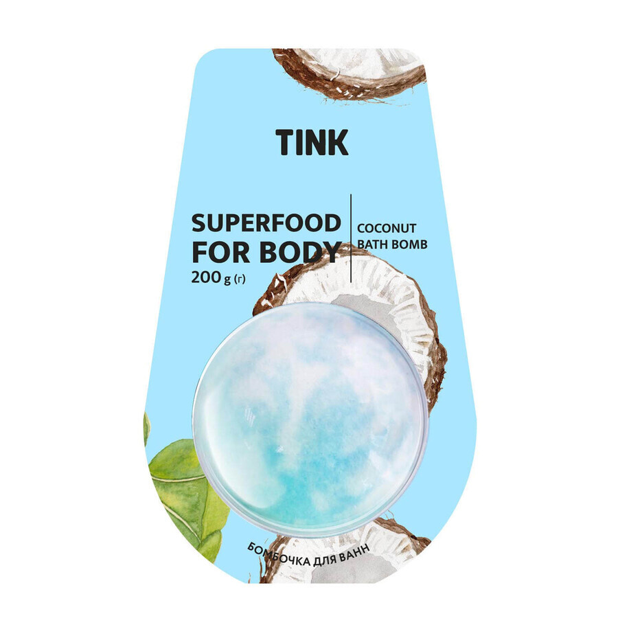 Бомбочка-гейзер для ванн Tink Coconut 200 г: ціни та характеристики