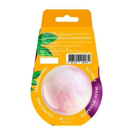 Бомбочка-гейзер для ванн Tink Passion Fruit 200 г : ціни та характеристики