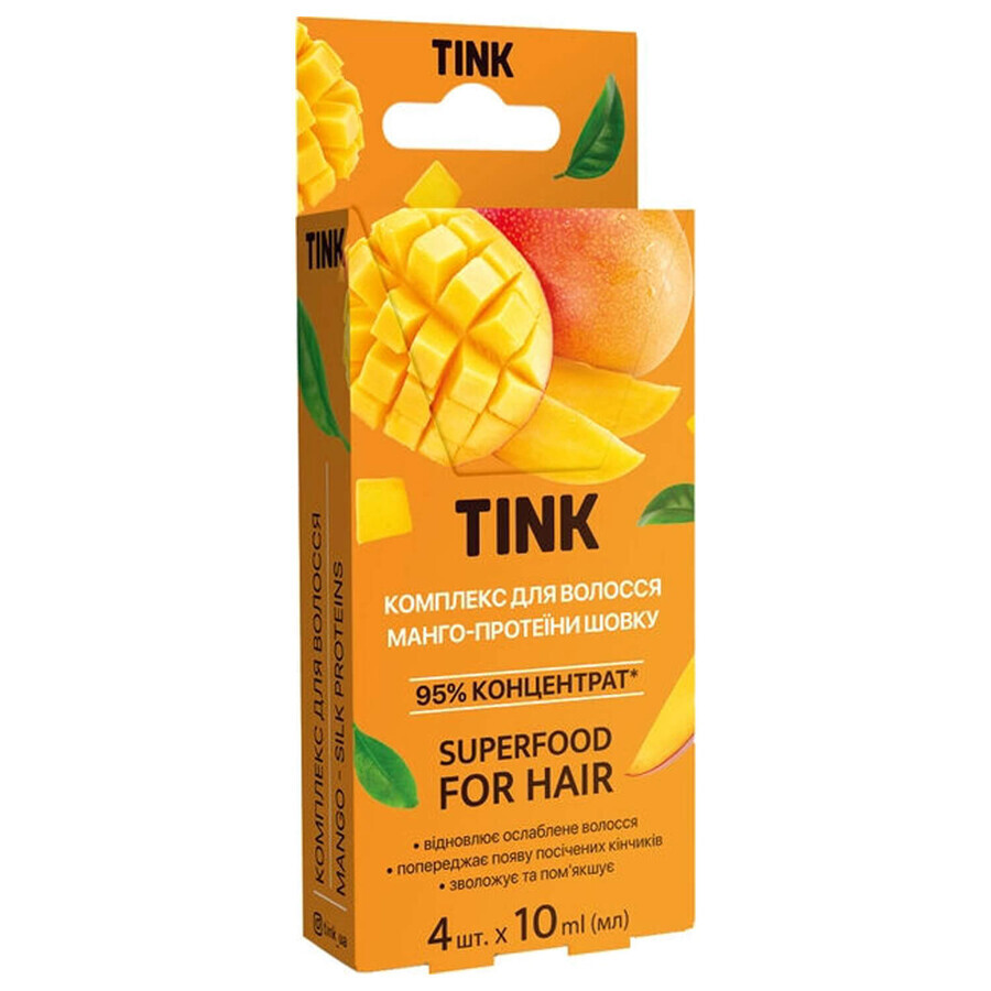 Комплекс для волос Tink Манго-Протеины шелка концентрированный по 10 мл 4 штуки: цены и характеристики