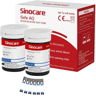 Тест-полоски Sinocare Safe AQ для глюкометра 50 шт