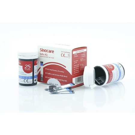 Тест-полоски Sinocare Safe AQ для глюкометра 50 шт: цены и характеристики