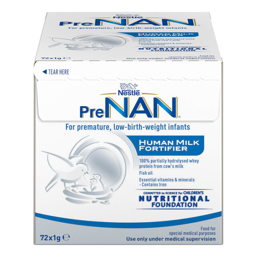Обогатитель грудного молока PreNAN для поддержания роста недоношенных детей и детей рожденных с низкой массой тела 1 г х 72 шт: цены и характеристики