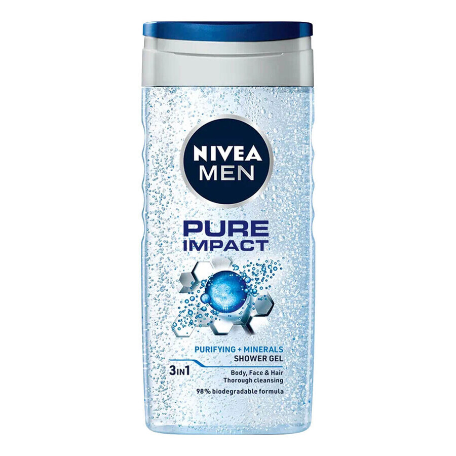 Гель для душа Nivea мужской Pure Impact 3в1, 250 мл: цены и характеристики