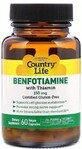 Диетическая добавка Country Life Бенфотиамин с тиамином, 150 мг, 60 веганских капсул.