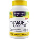 Дієтична добавка Healthy Origins Вітамін Д3, 1000 МО, 90 капсул: ціни та характеристики