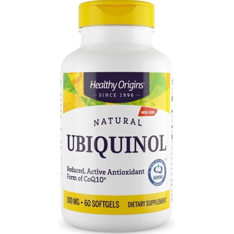 Диетическая добавка Healthy Origins Убихинол коэнзим CoQ10, 100 мг, 60 капсул: цены и характеристики