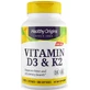Диетическая добавка Healthy Origins Витамин Д3 и К2, 180 гелевых капсул