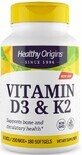 Диетическая добавка Healthy Origins Витамин Д3 и К2, 180 гелевых капсул