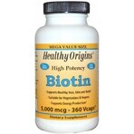 Дієтична добавка Healthy Origins Біотин, 5000 мкг, 360 вегетаріанських капсул: ціни та характеристики