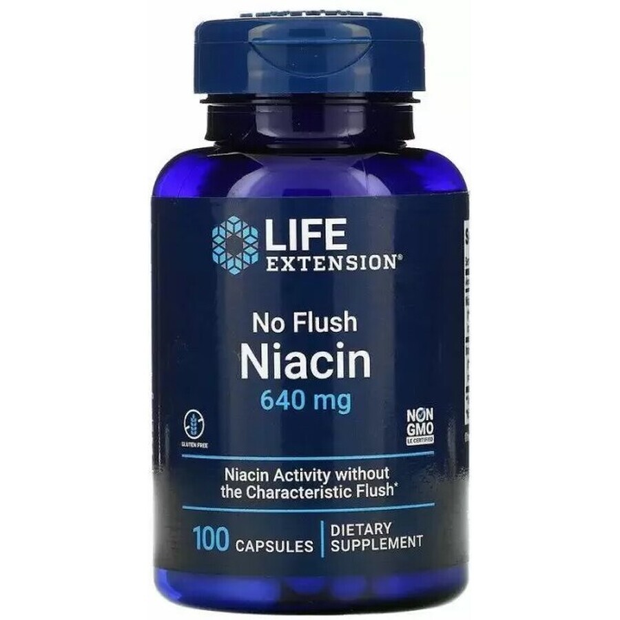 Дієтична добавка Life Extension Ніацин (Вітамін В3), 800 мг, 100 капсул: ціни та характеристики