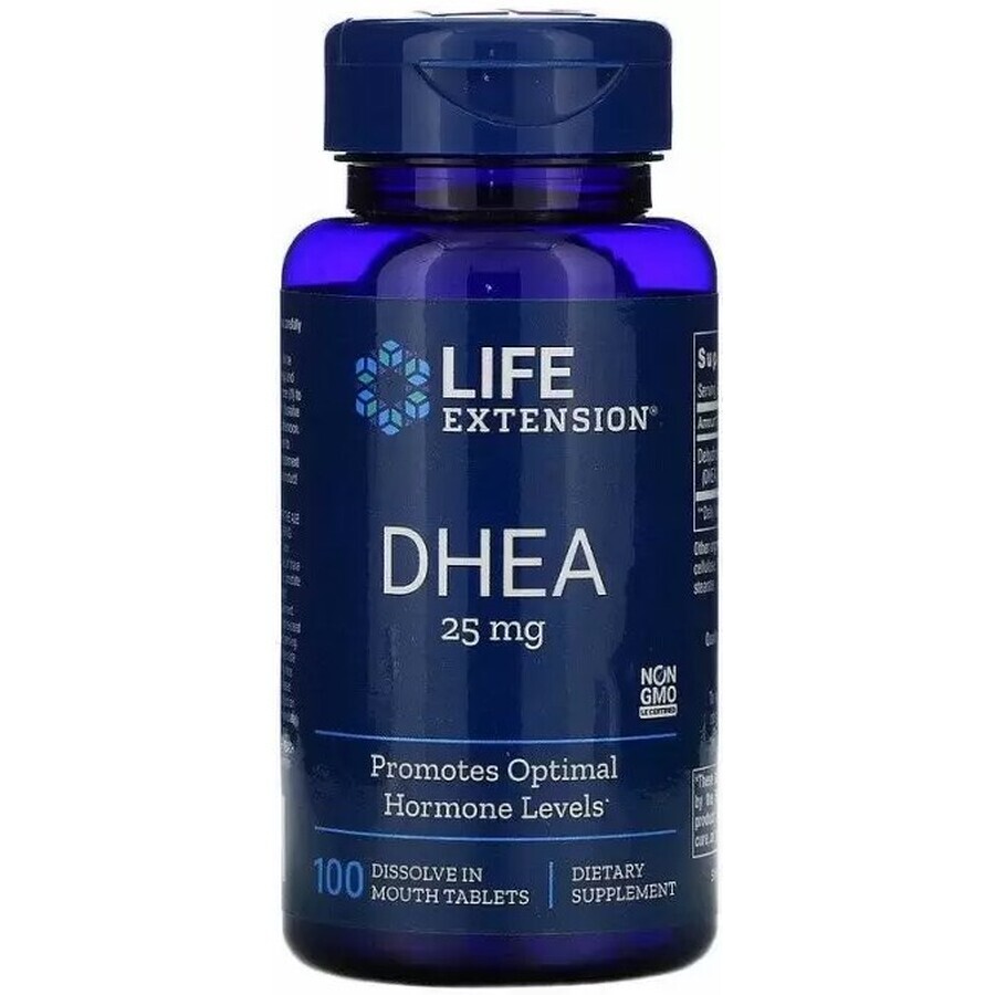 Дієтична добавка Life Extension Дегідроепіандростерон, 25 мг, 100 таблеток: ціни та характеристики