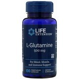 Дієтична добавка Life Extension Глютамін, 500 мг, 100 капсул