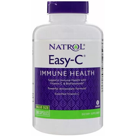 Дієтична добавка Natrol Вітамін С (аскорбінова кислота), 500 мг, 240 капсул