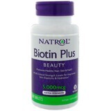 Дієтична добавка Natrol Біотин плюс лютеїн, 60 таблеток