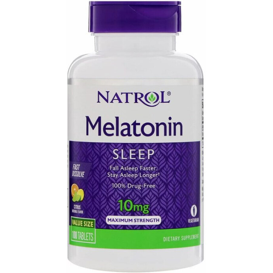 Диетическая добавка Natrol Мелатонин, 10 мг, 100 таблеток: цены и характеристики