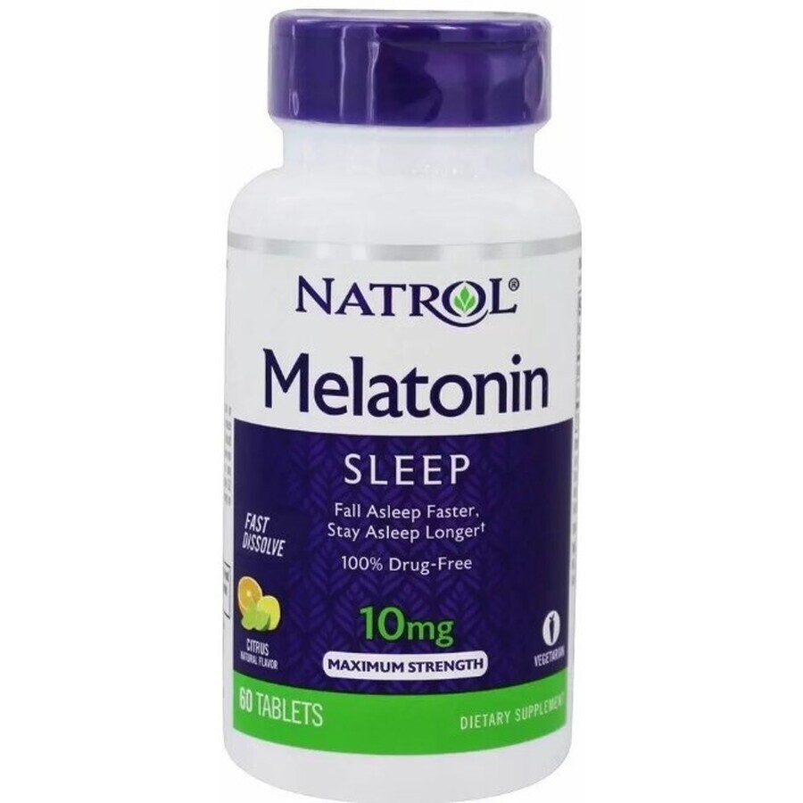 Дієтична добавка Natrol Мелатонін, 10 мг, 60 таблеток: ціни та характеристики
