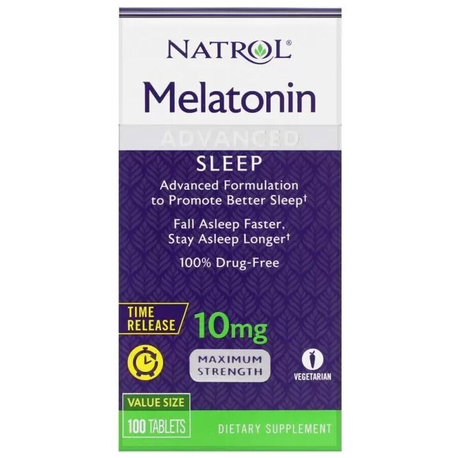 Дієтична добавка Natrol Мелатонін, 10 мг, 100 таблеток: ціни та характеристики